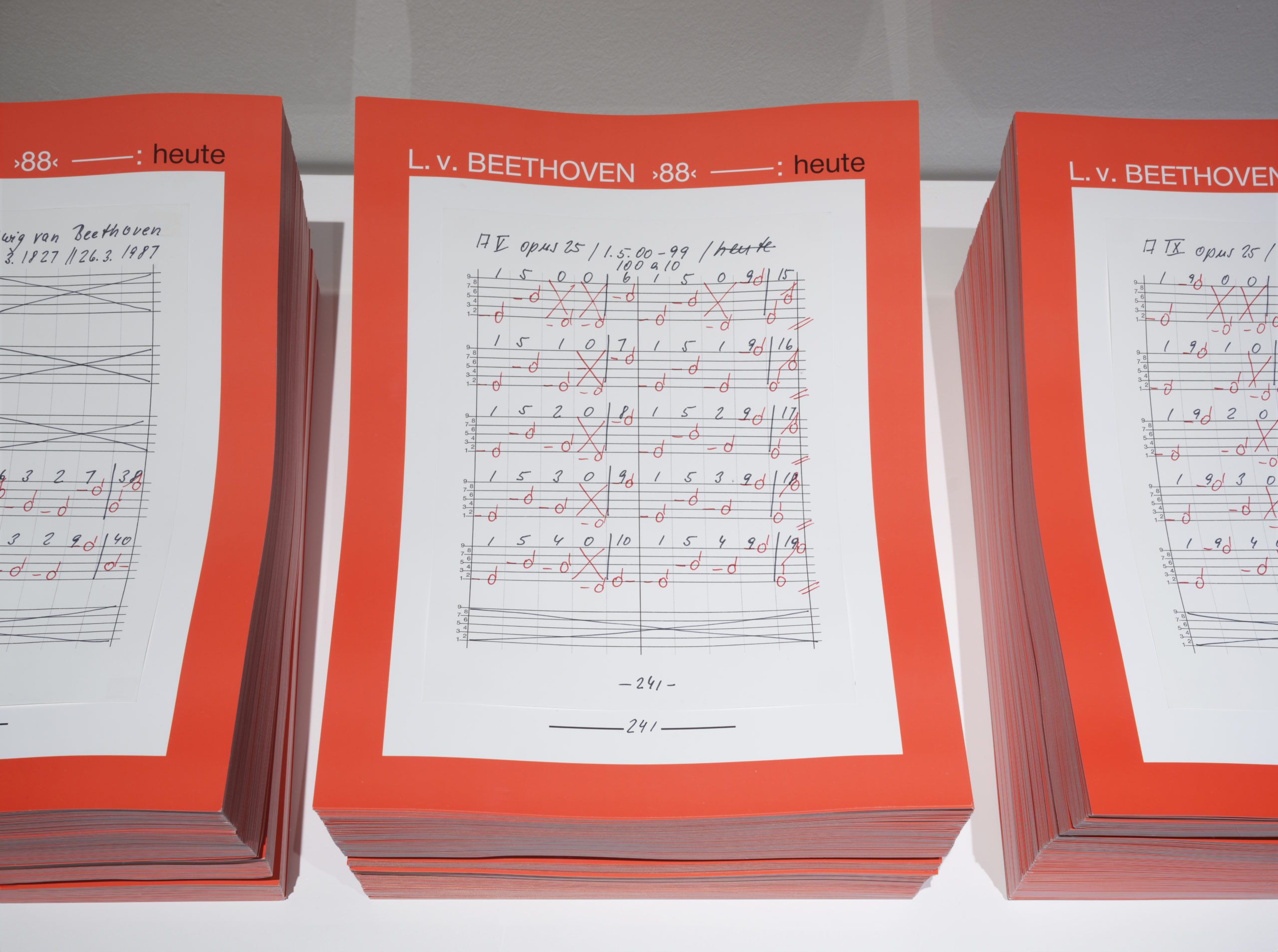 Hanne Darboven, Opus 25 A "Ludwig Van Beethoven", Heidi, 2023