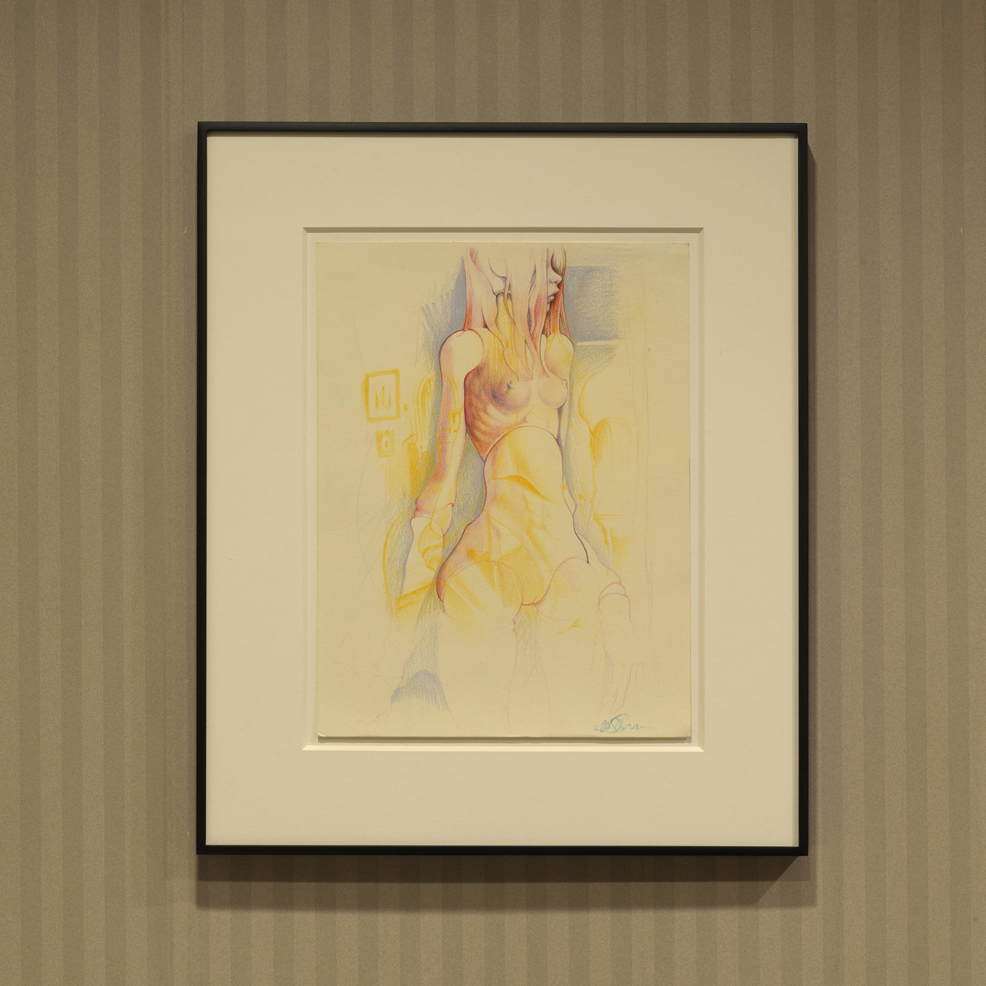 Will Sheldon, "Untitled (Doll transparency)", Colored pencil on paper 31 x 23 cm, 2021