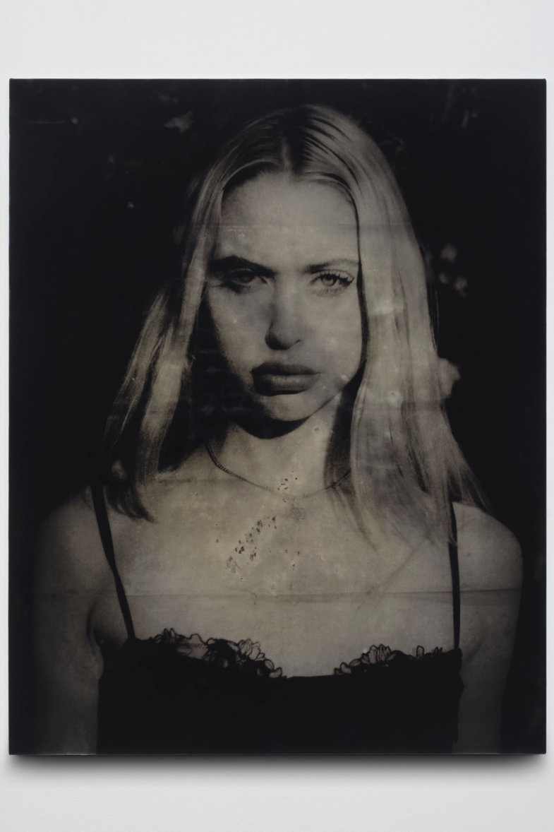 Benjamin Lallier, "Madonna (No Child)", Sun bleached velvet, 170 x 135 cm, 2023