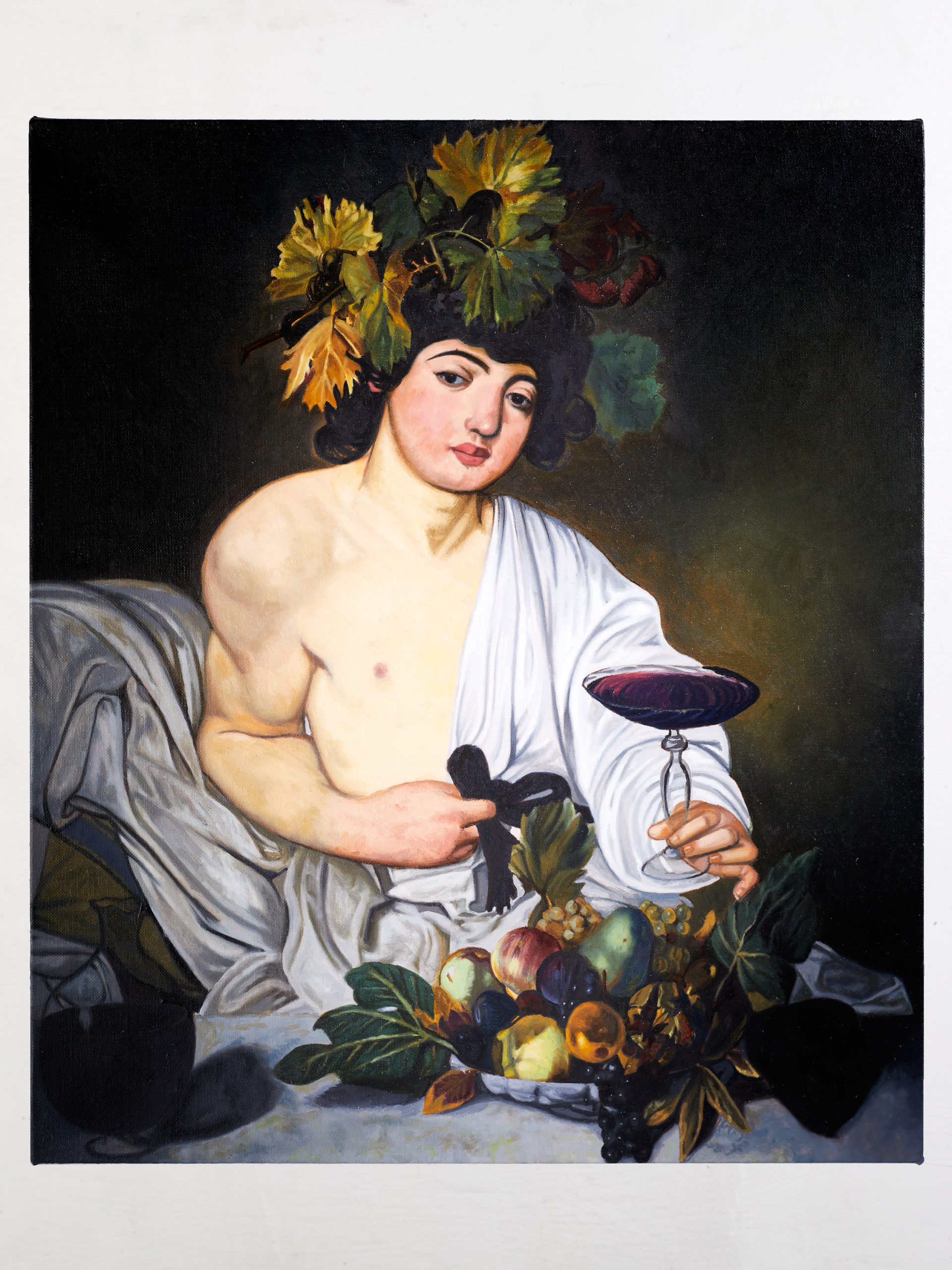 Benjamin Lallier, Untitled (After Caravaggio), Oil on linen 36 x 31 cm, 2023