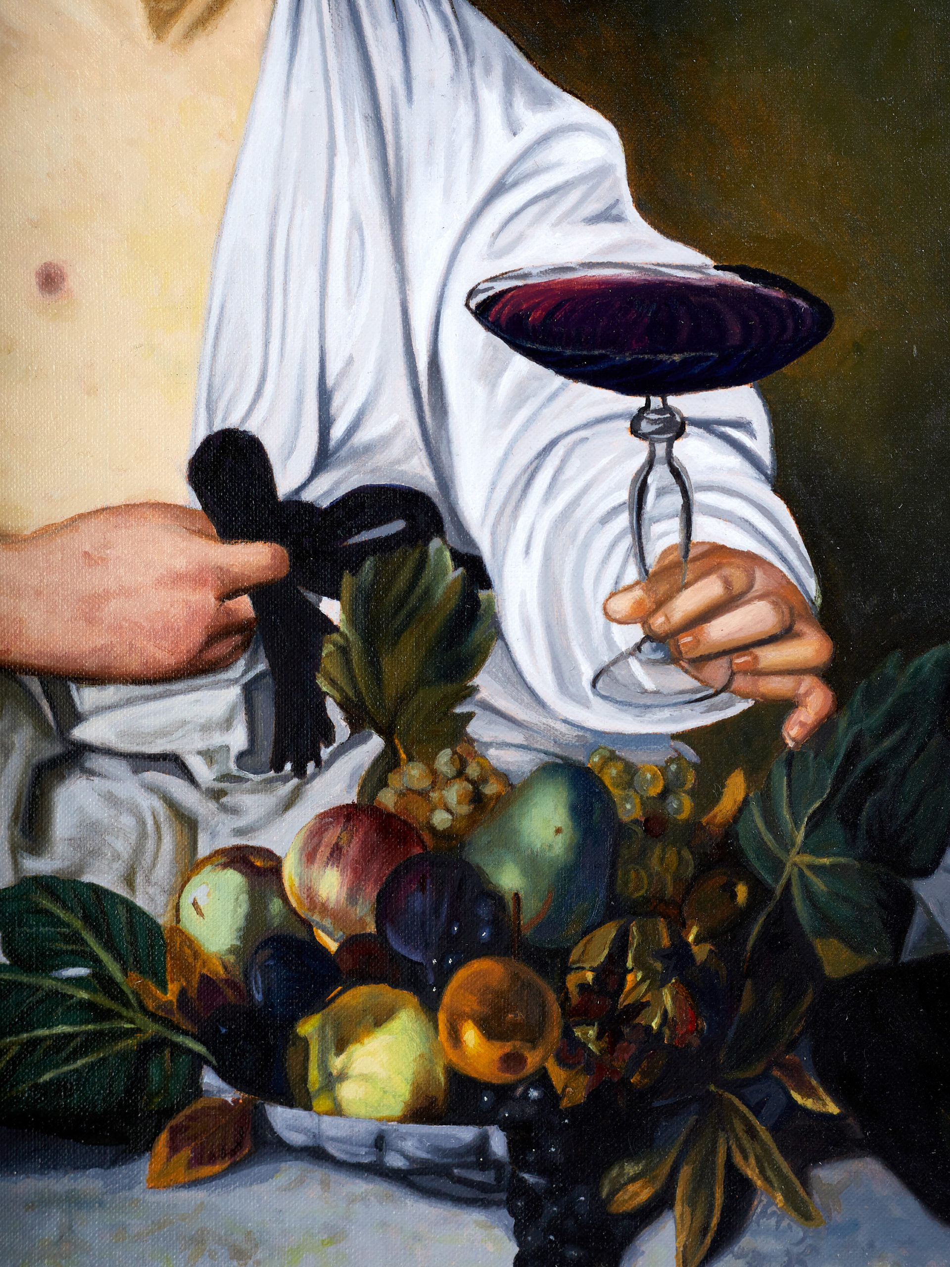 Benjamin Lallier, Untitled (After Caravaggio), Oil on linen 36 x 31 cm, 2023