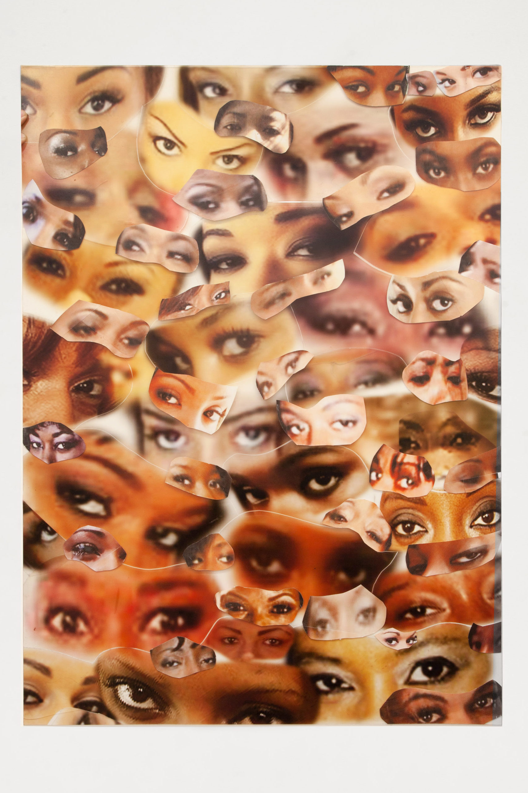 Kandis Williams, "they glance, you stare", Vinyl adhesive on plexiglass 109 x 78 cm, 2017