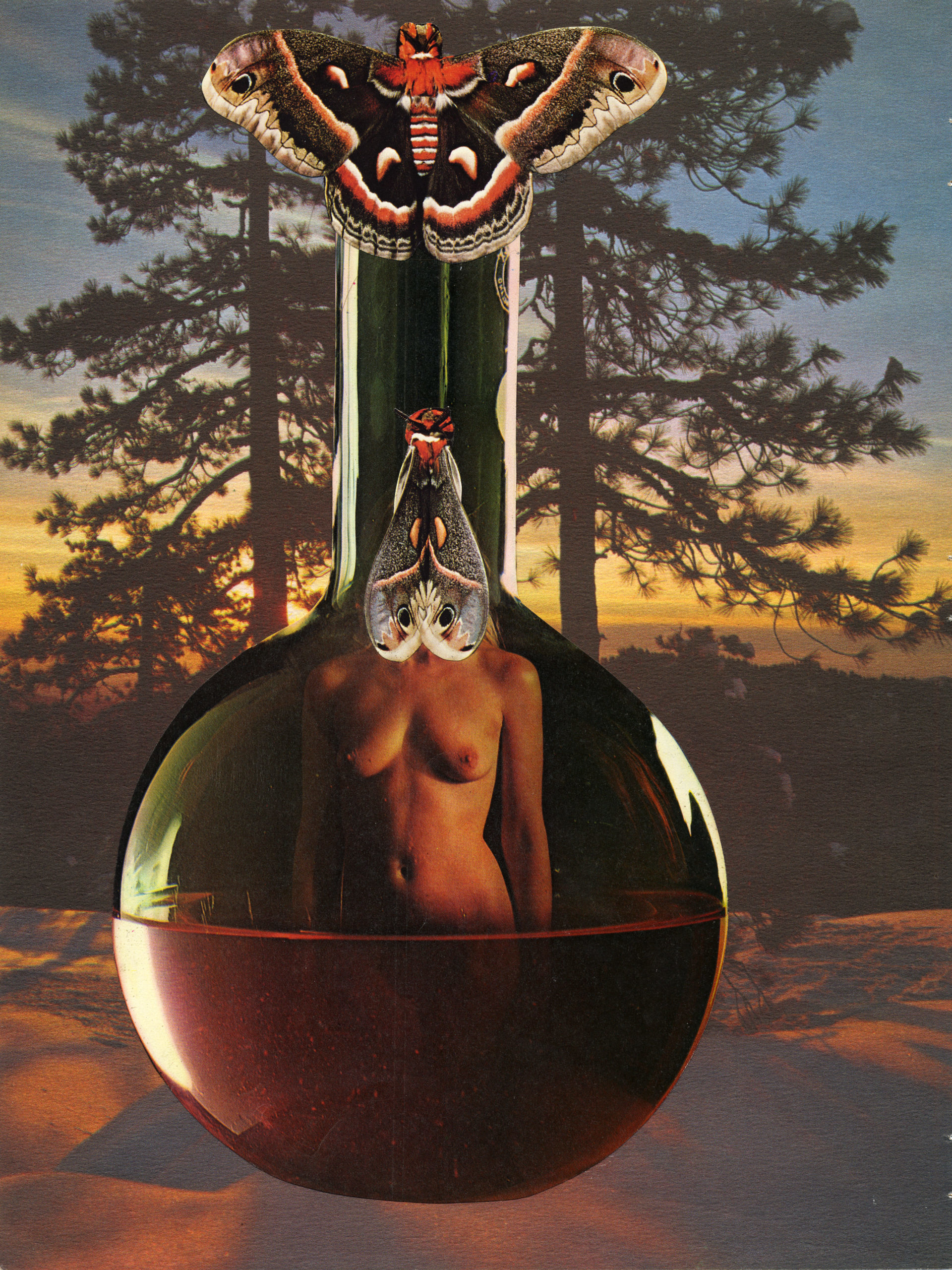 Marnie Weber, "Passing Time", Paper collage, 25 x 20 cm, 1997