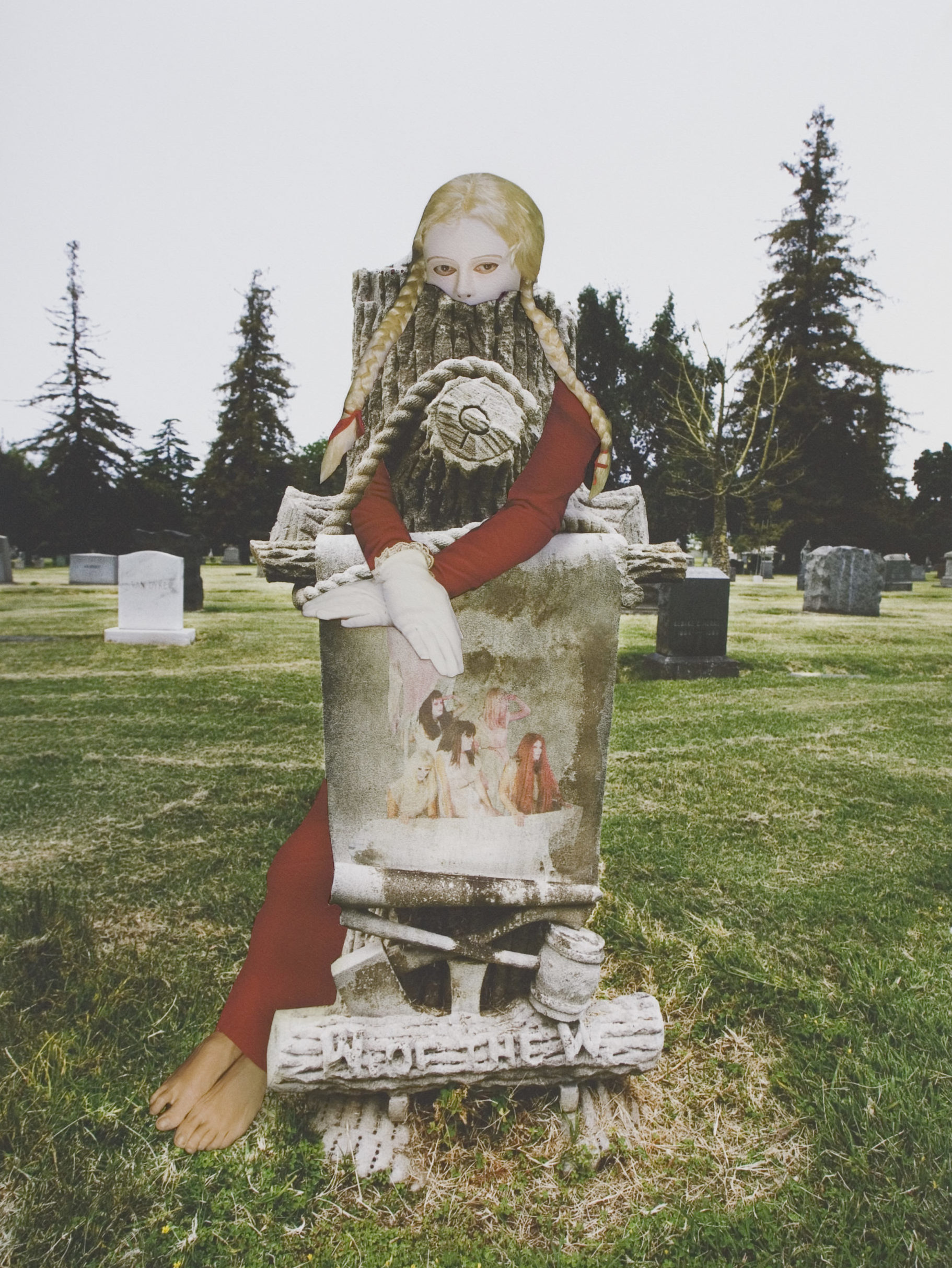 Marnie Weber, "Protector Of The Seas", Collage on archival pigment print, 2010