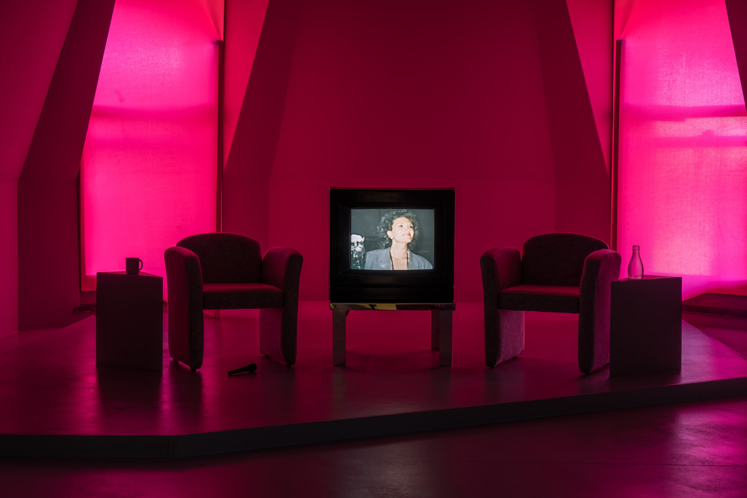 Jordan Strafer, Installation view, Renaissance Society, 2024